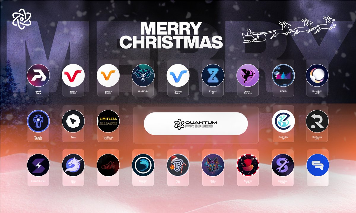 Our event is starting...here are our partners.🎅🤫

We want to wish you a Merry Christmas and a Happy New Year.😍

Like and RTW to win 20 free monthly ISPs😈