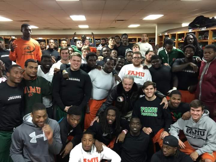 RattlerPit's tweet image. Two Football Icons!!!!! FAMU's Jake Gaither and FSU's Bobby Bowden. ALOT Of FSU Fans Don't Even Realize Bobby Bowden Was A Big Fan Of FAMU Came To Home Games &amp;amp; All  🐍 🍢