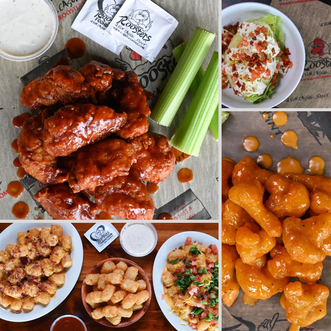 Check out some of our menu favorites!! Anyone else hungry now?! 😋

Comment below your favorite menu items!! 🐔🔥

#RoostersWings 🐔
#HappyHolidays 🎄