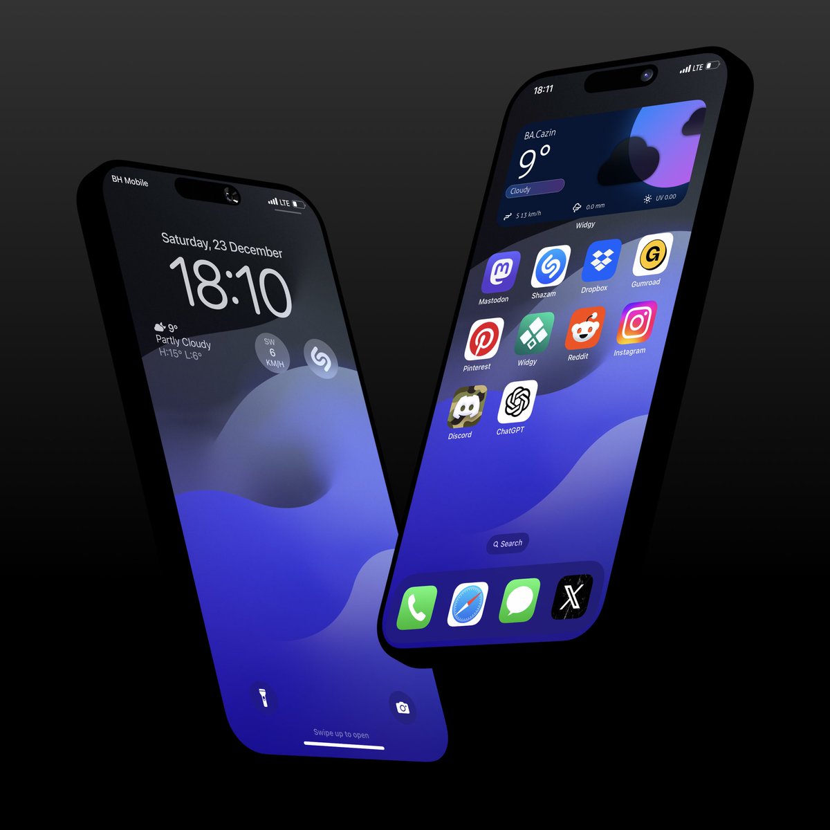 DesignByRoss's tweet image. Weekend simplicity 🤷🏻‍♂️

Wallpaper @_iBidule 
Mockup M @SeanKly 
Widget D&amp;amp;N available on my Gumroad

#widgy #ios17 #ipone