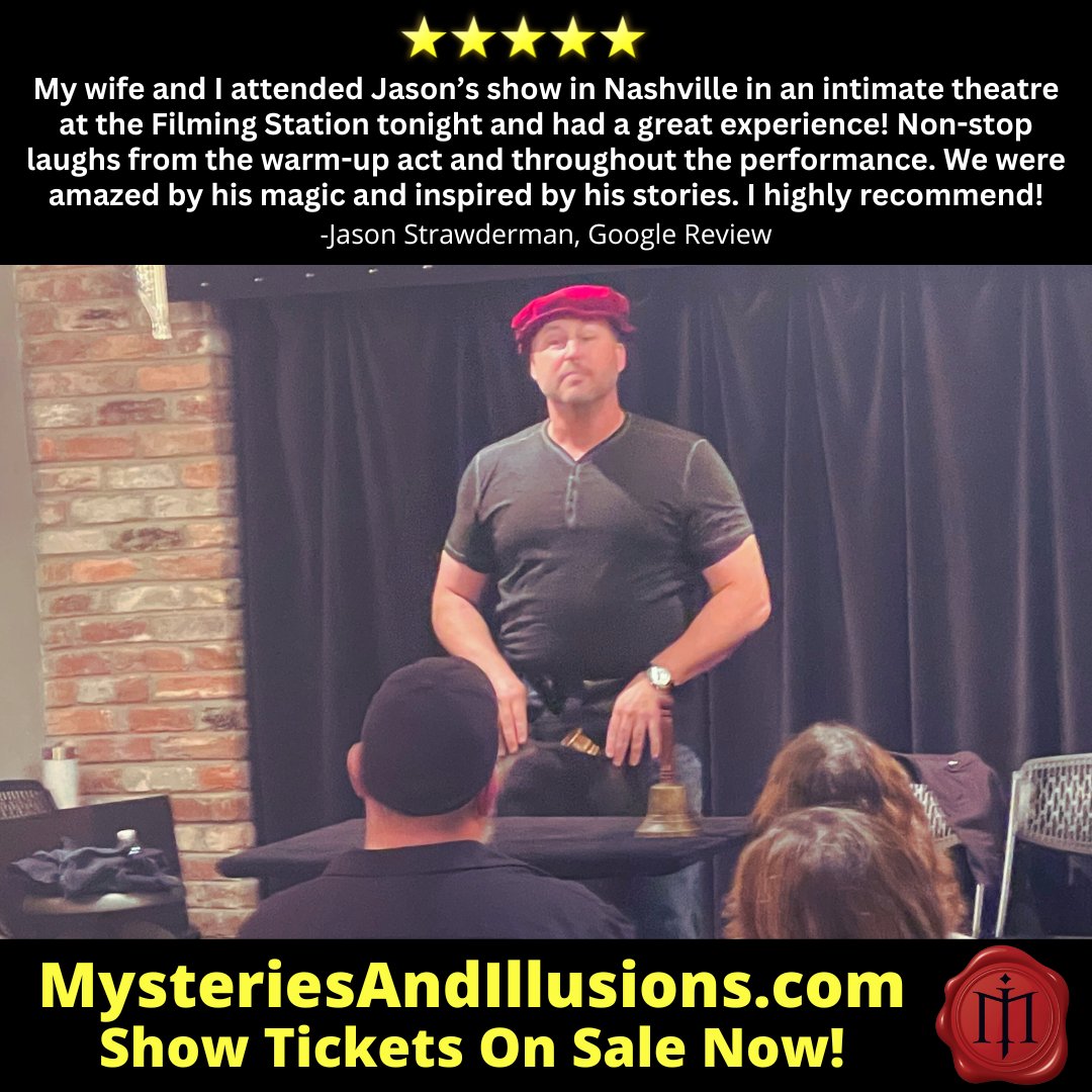 We've got four tickets left for our show on Saturday, December 30th. Snag them and give the gift of laughter and amazement to you friends and family! #thingstodoinnashville #nashvilletn #nashvillemagician