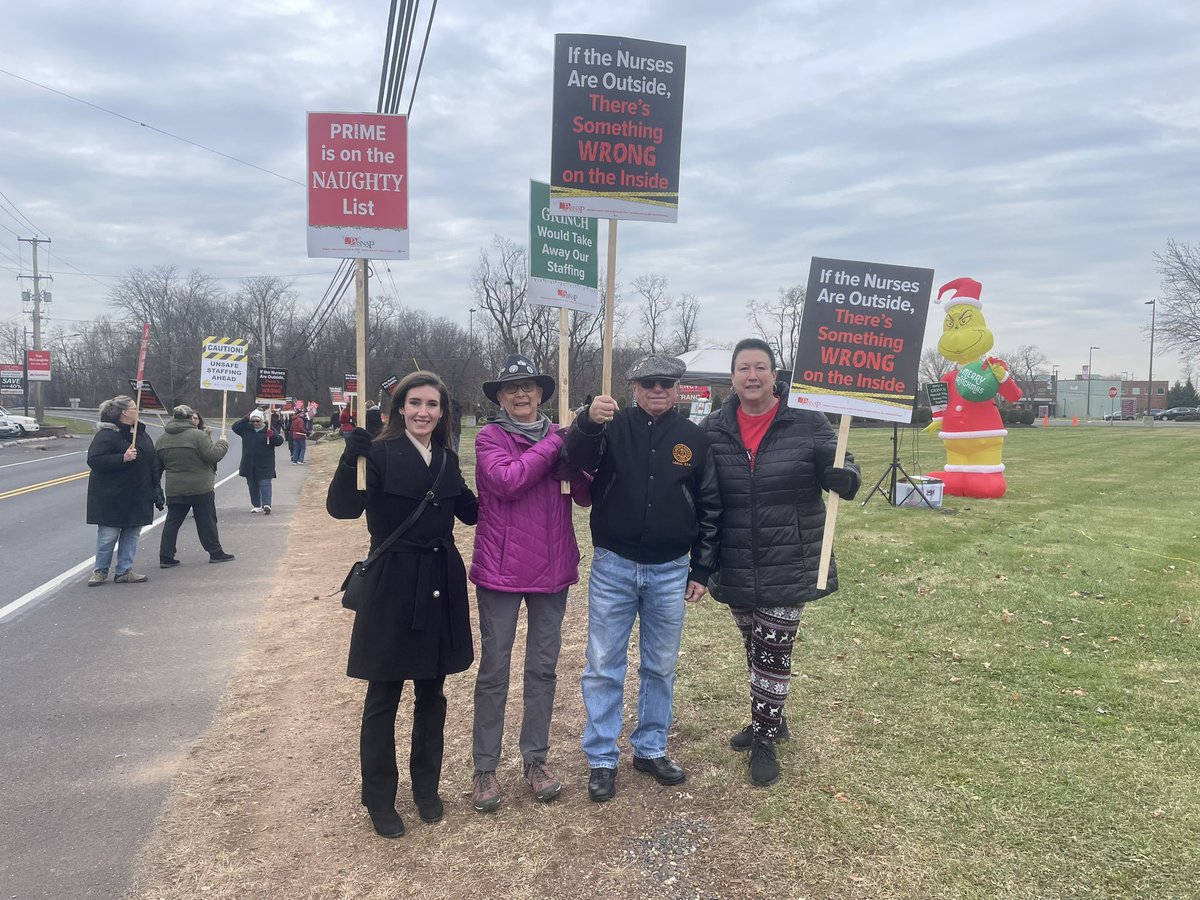 ashley_ehasz's tweet photo. Many in my family are nurses, and my grandmother was a proud member of a nursing union. 

It was a privilege to march alongside these courageous @PennaNurses today as they fight for safe staffing levels and fair contracts. 

#PASNAP https://t.co/HE9ESaG3Ec