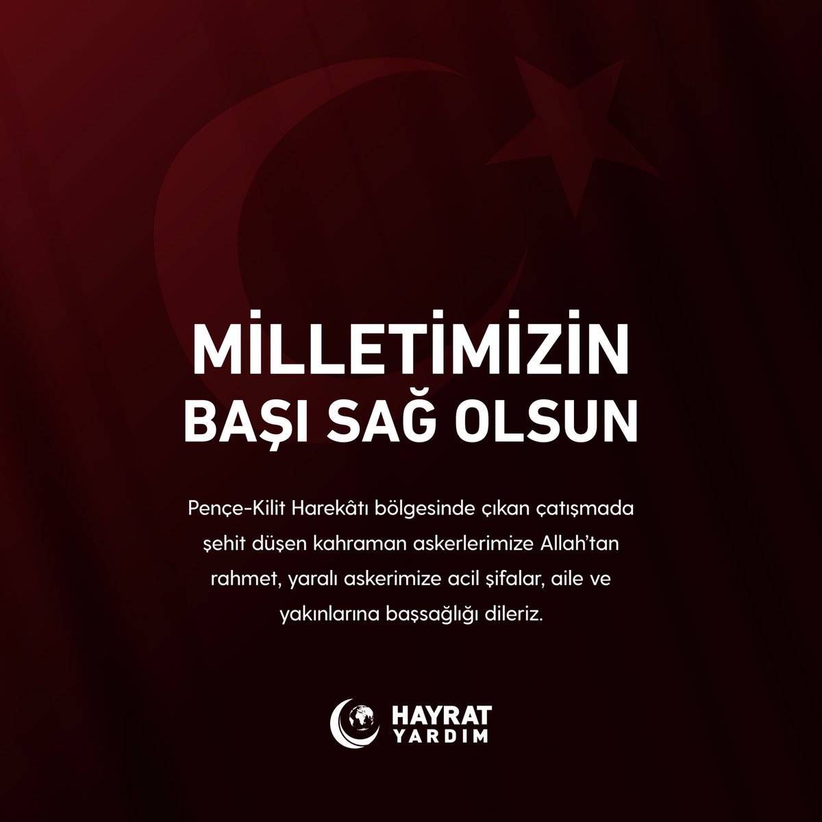 Milletimizin başı sağ olsun.