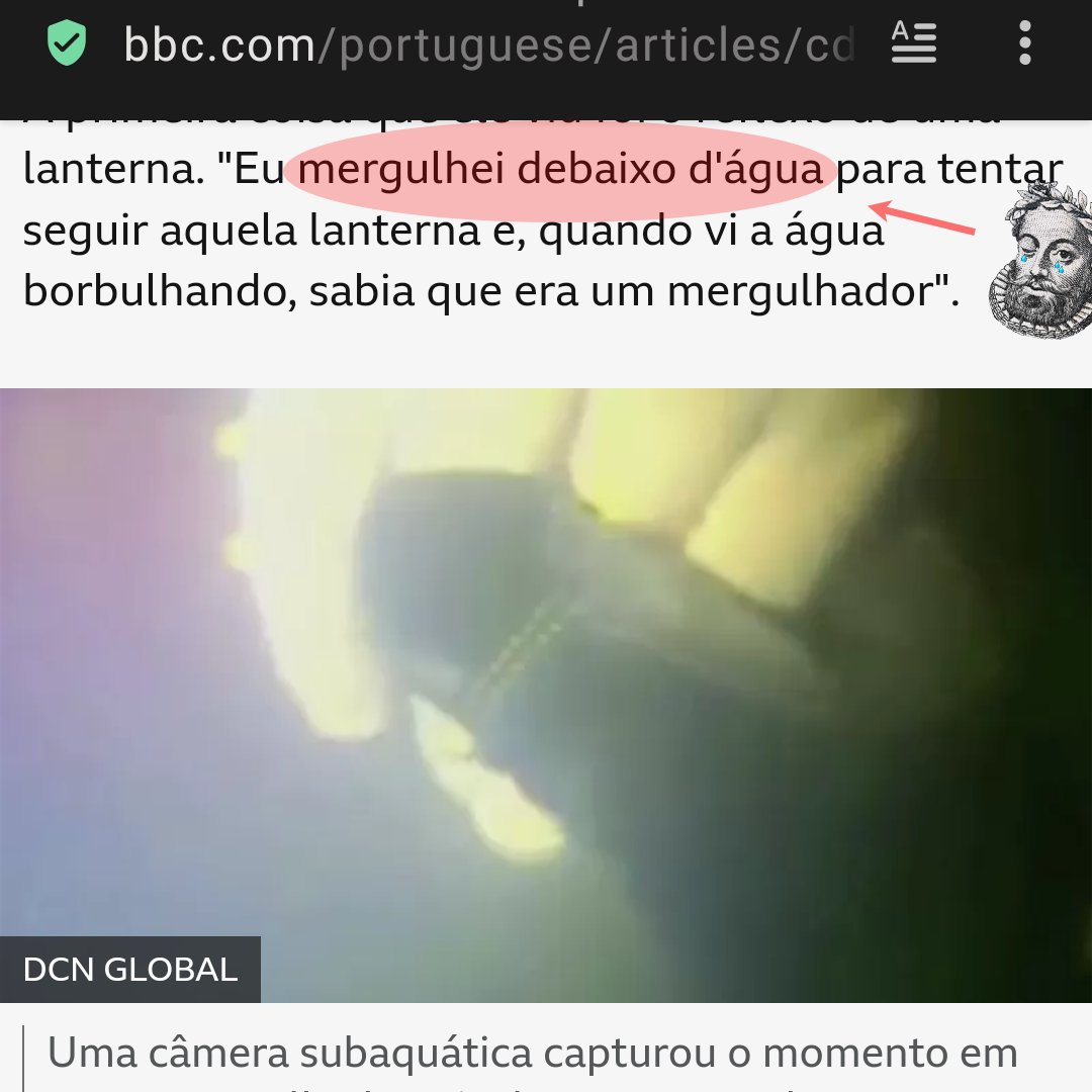 ChoraCamoes's tweet photo. Um salve aos mergulhadores, ó esplendoroso Ás das Letras!

— Tais seres aquáticos sempre seguem lanternas luminosas? — redarguiu Camões.

#bbcbrasil #bbbrazil #mergulhei https://t.co/Dbdzuk4rsk