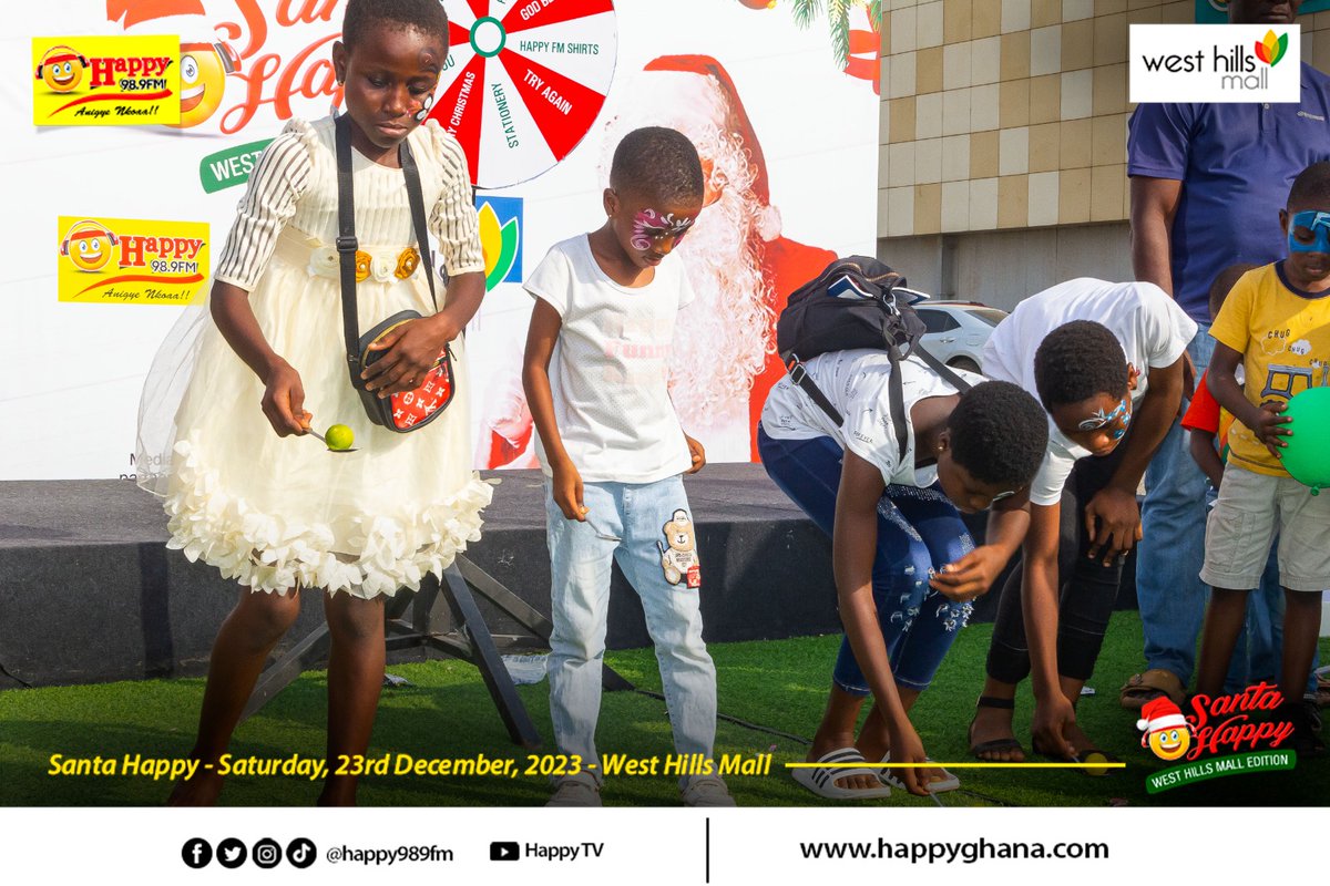 HAPPY989FM's tweet photo. The Lime and Spoon challenge was lit!π
Children out to have a fun time here at the West Hills Mall.
#SantaHappy
#WestHillsMall
#MerryChristmas
#HappyNewYear
#HappyGhana https://t.co/MWP4IlwciQ