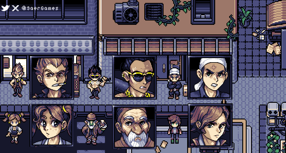 It's #screenshotsaturday

Here's a look at our characters and their portraits!
#pixelart #indiedev