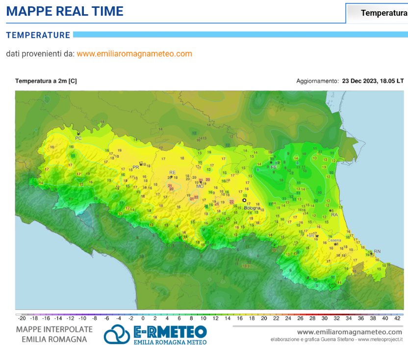 remeteo's tweet photo. Aggiornamento #Meteo:
Antivigilia con #temperature tutt'altro che da fine dicembre!
Ma niente allarmismi (stavolta) essendo state causate da un evento (assolutamente naturale) di  #Fohn.
#Vigilia e #Natale all'insegna del bel tempo.
Visita: https://t.co/Vq8Fi14bAn per i dettagli. https://t.co/dd69ciiSL9