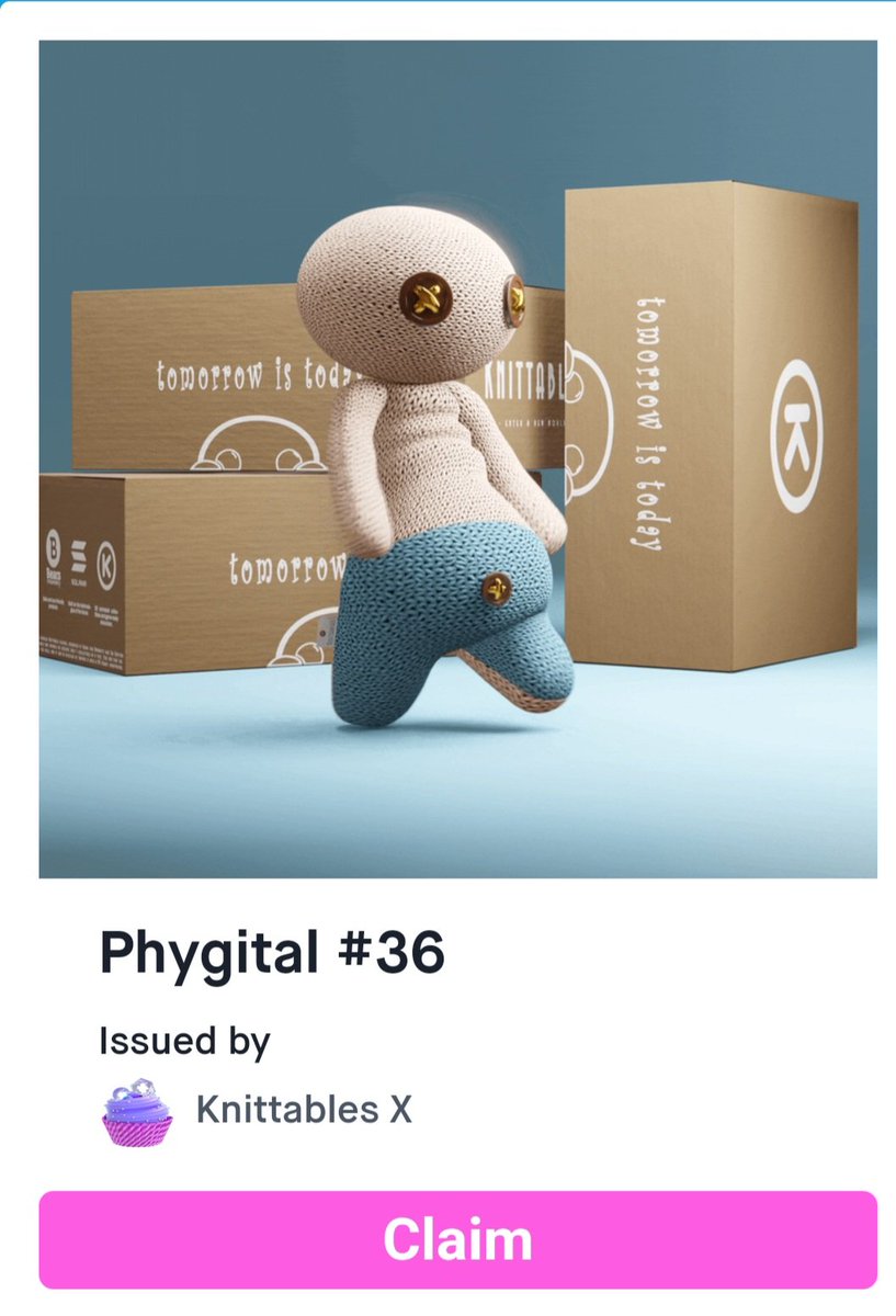 <a href="/Ken_Goh_/">Ken Goh</a> <a href="/theKnittables/">Knittables</a> Best phygital ever. LFK