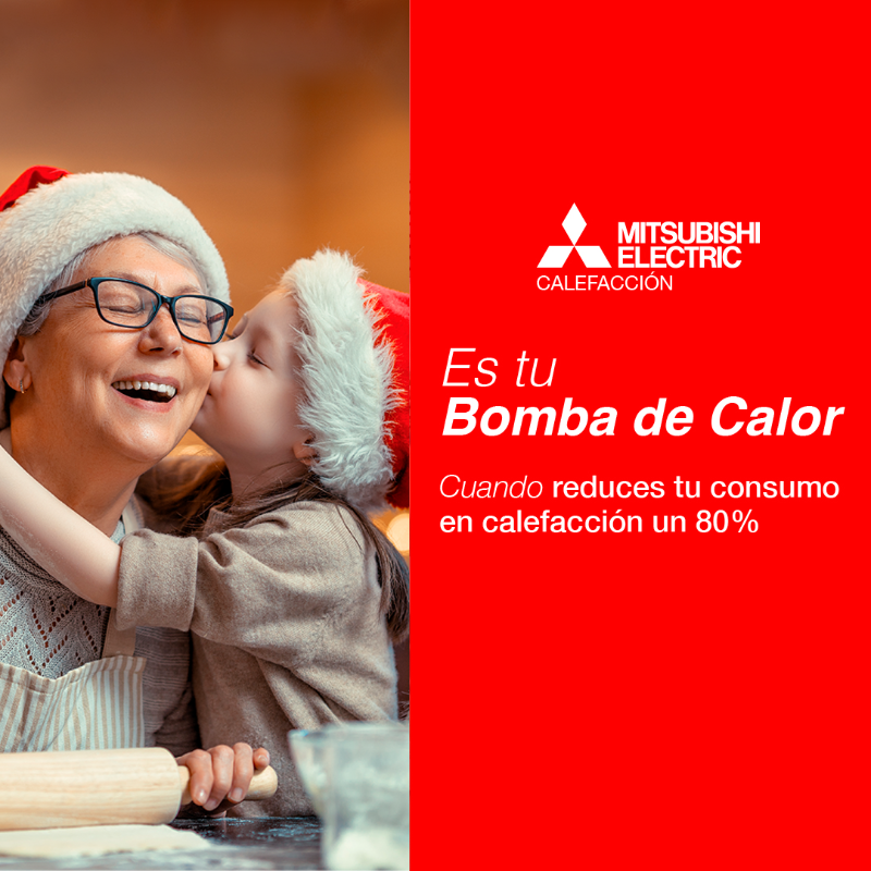 MitsuElect's tweet photo. Estas Navidades 🎄, despreocúpate de tu consumo en calefacción y disfruta del ahorro y confort en tu hogar con los tuyos.

Mitsubishi Electric #EstuBombadeCalor, ¡descubre por qué! 👇🏻