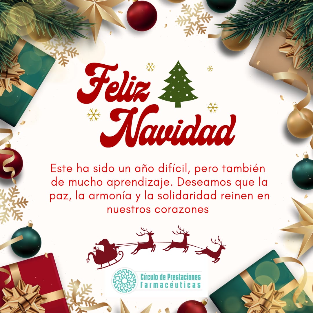 Circulofarm's tweet photo. Feliz Noche Buena y Navidad, es el deseo de todos los que integramos el Círculo de Prestaciones Farmacéuticas. https://t.co/CFoloGKZc1