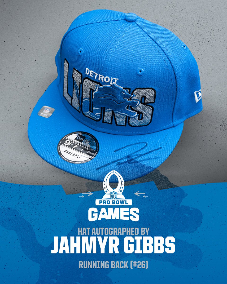 RT for the chance to win a signed <a href="/Jahmyr_Gibbs1/">Jahmyr Gibbs</a> hat!

#ProBowlVote