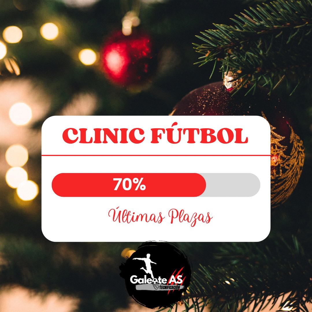 ÚLTIMAS PLAZAS PARA NUESTRO CAMPUS DE NAVIDAD! 🔥⚽️

NO TE LO PIENSES MÁS 😉

#galeoteas #tecnificacionfutbol #tecnificacionfemenina #trabajoespecifico #clinicnavidad