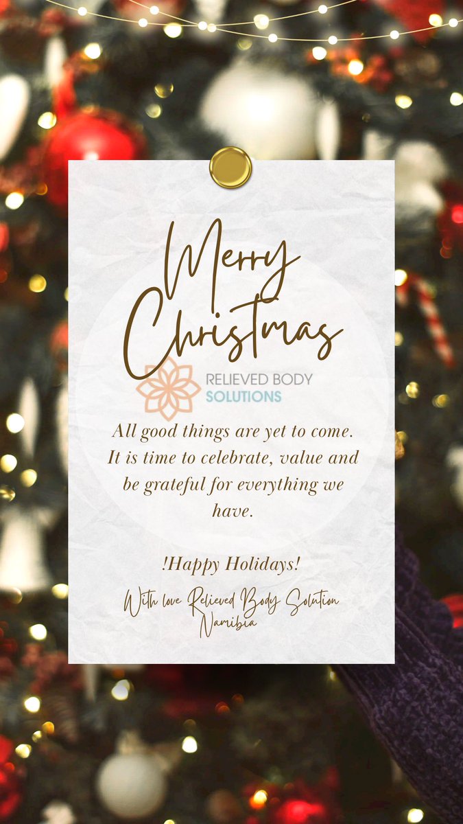 BodyRelieved's tweet image. Happy holidays and take care! 😊🙏🏾