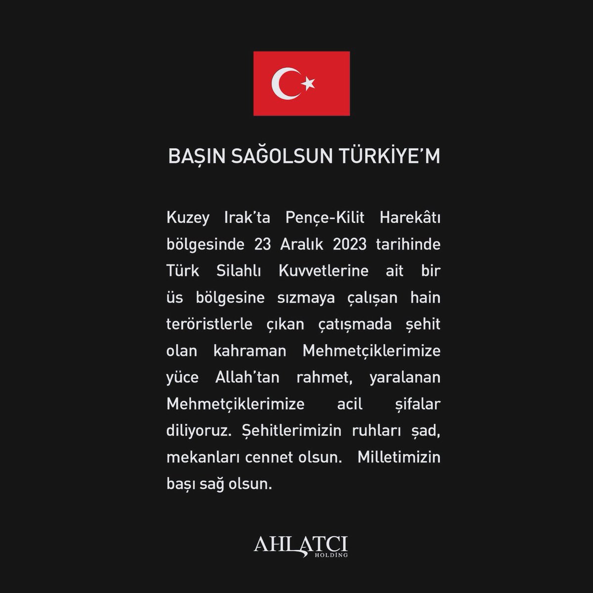 Milletimizin başı sağ olsun. 🇹🇷

#pencekilit #sehidimizvar #başınsağolsuntürkiyem #ahlatcıholding
