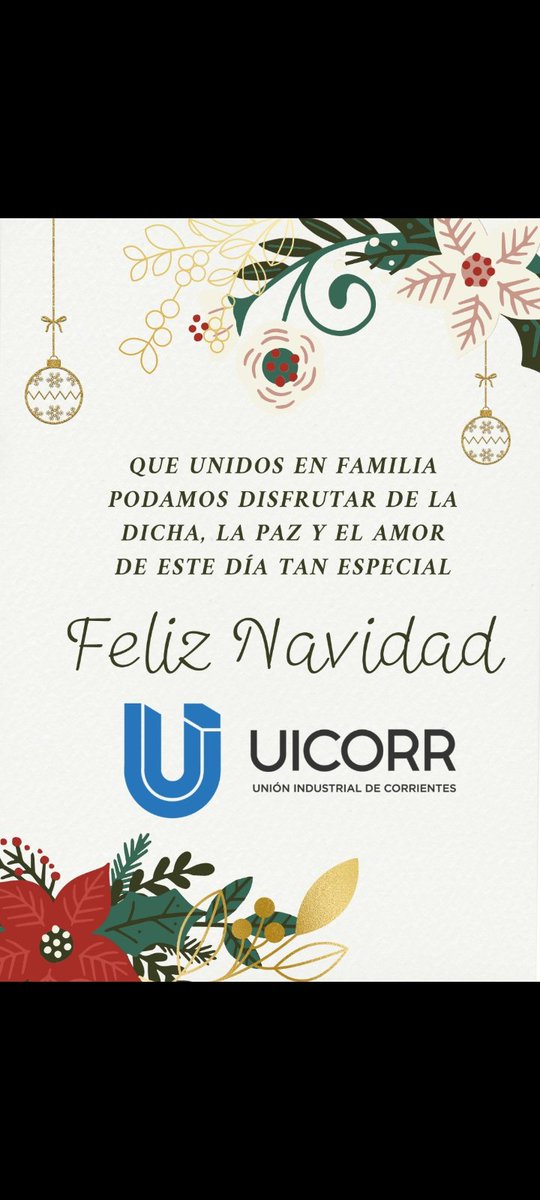 La Union Industrial de Corrientes desea una linda Nochebuena y una feliz Navidad a nuestros socios y amigos del sector #UICORR
#industria #corrientes