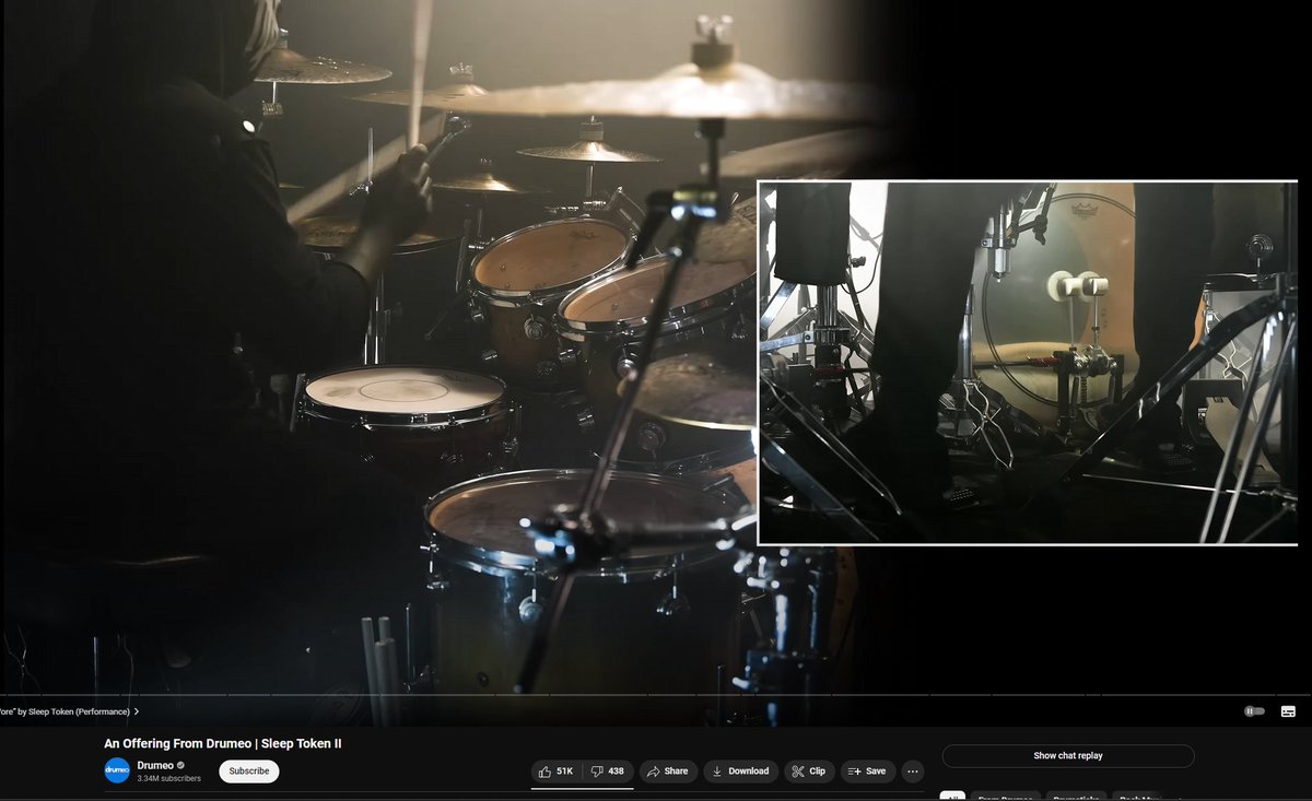 MusicaMono's tweet photo. @NikNocturnal Wait i think @ChrisOAA is @ii_sleeptoken.  same double bass pedals. coincidence????? https://t.co/UnMIq6eZno