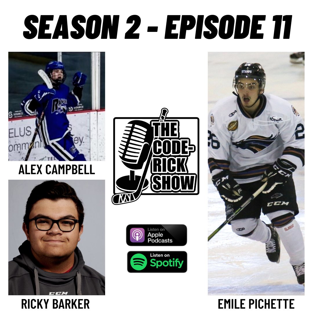 Season 2 Episode 11 is out!!!

This week we chat with Stampeder Broadcaster Ricky Barker, Swan River local Alex Campbell and former  Stampeder Forward Emile Pichette. 

Listen on Apple Podcasts 
podcasts.apple.com/ca/podcast/the…

or on Spotify 
open.spotify.com/episode/1p3165…