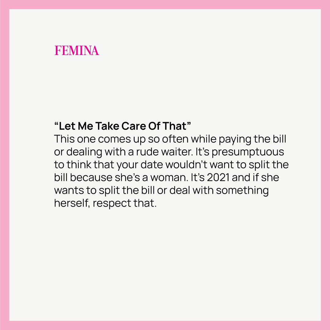 FeminaIndia's tweet photo. Swipe left if you hear these tired lines. Time for a new chapter, gentlemen. 🙅‍♀️ 

#DatingRealities #NoMoreCliches #relationship #femina https://t.co/SNnDhA6v1o