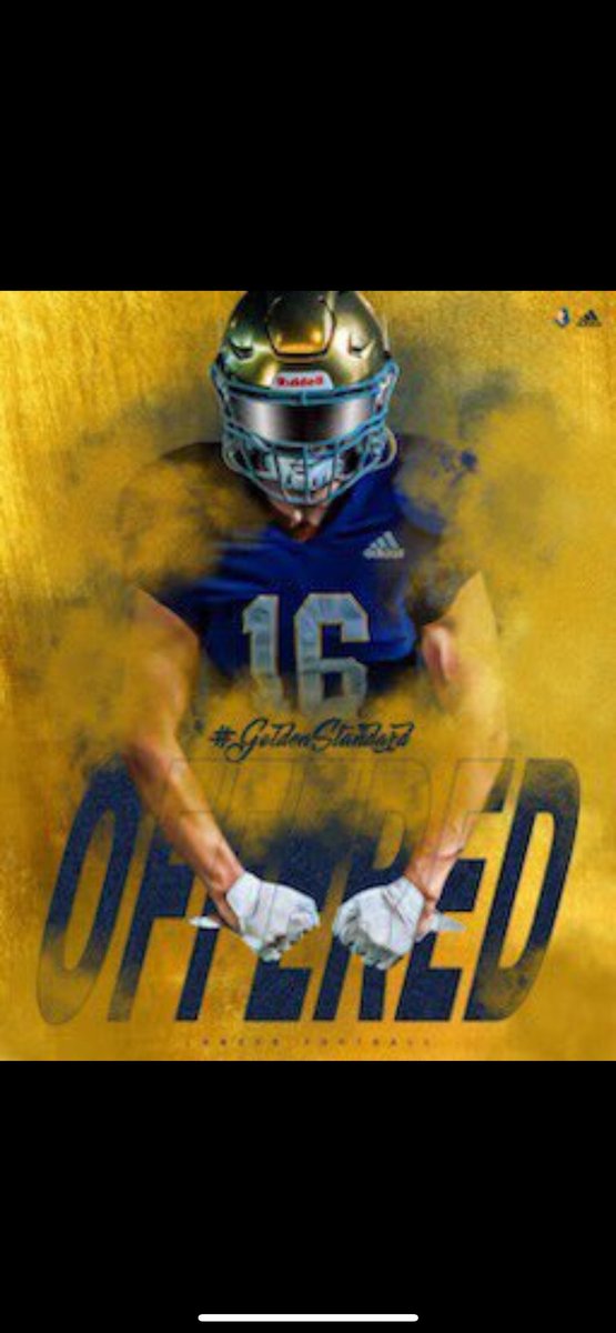 ProutyTyson's tweet photo. Blessed to receive an offer from @MMULancersFB. Thank you to @DHeckCoach and @MichalettiCoach for the opportunity. #GOLDENSTANDARD https://t.co/S5FZQ42UAK