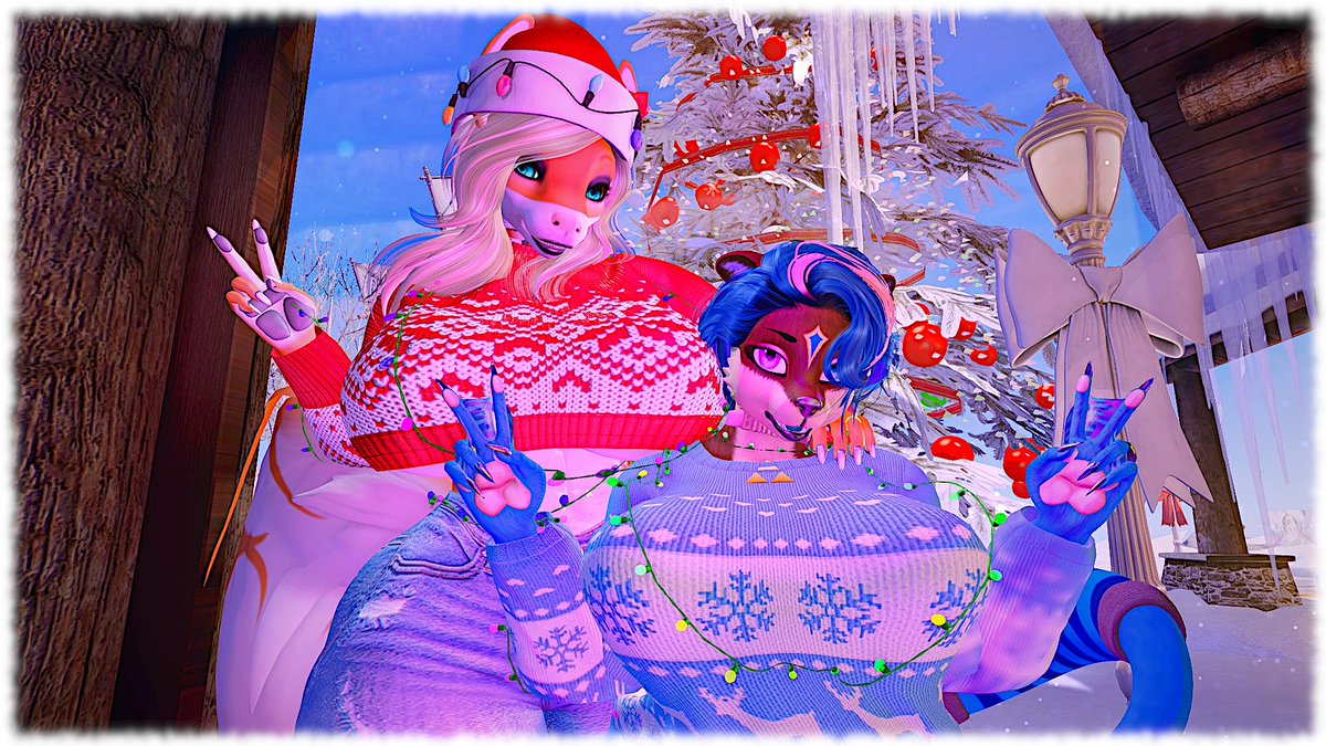 ^^ happy holidays and merry tits mass from <a href="/CLunapiena/">🦦Cassy Lunapiena🦦|@cassylunapiena.bsky.social</a> and me 💕
#secondLife #furry #furrycommunity #bimbo #NSFW #tits #furryartwork