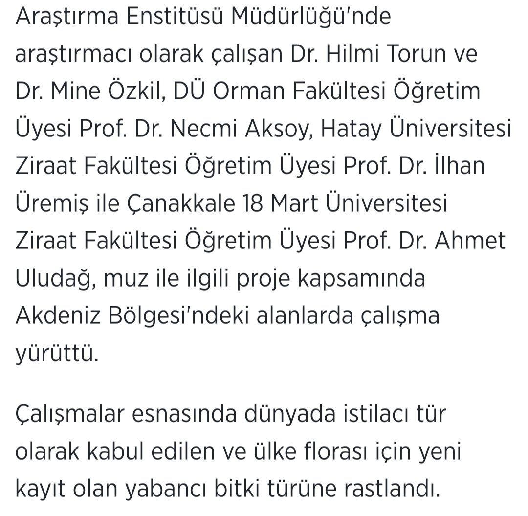 Türkiye'de Asya kıtasına özgü "Cardamine occulta" (Brassicaceae, Asya teresi) saptandı...