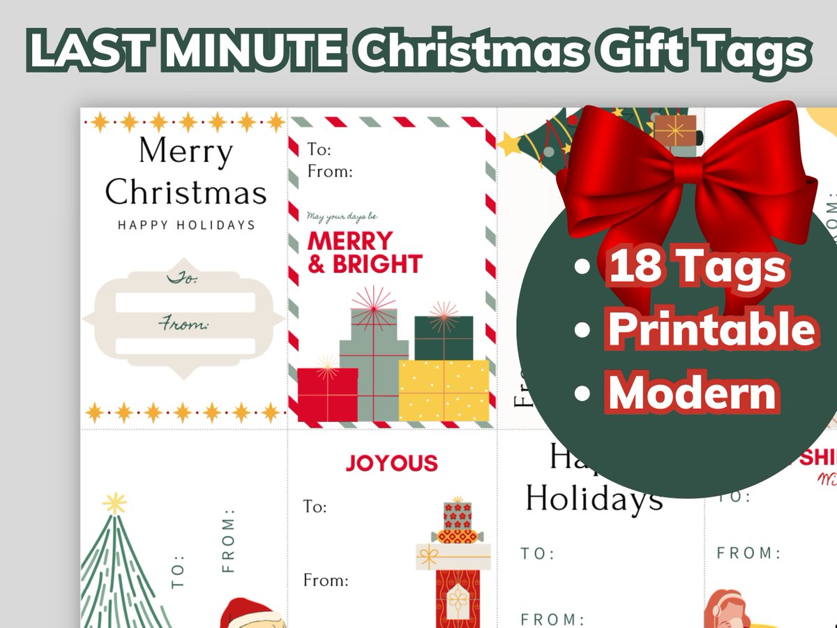 CathysTemplates's tweet photo. Last-minute Christmas Gift Tags! Get them here.
https://t.co/AcRSpa6sux
#Christmas2023 #Christmasgifts #ChristmasGiftIdeas #gifttags #printables #chrstmasgifttags #etsyfinds https://t.co/G2t82KgOKb