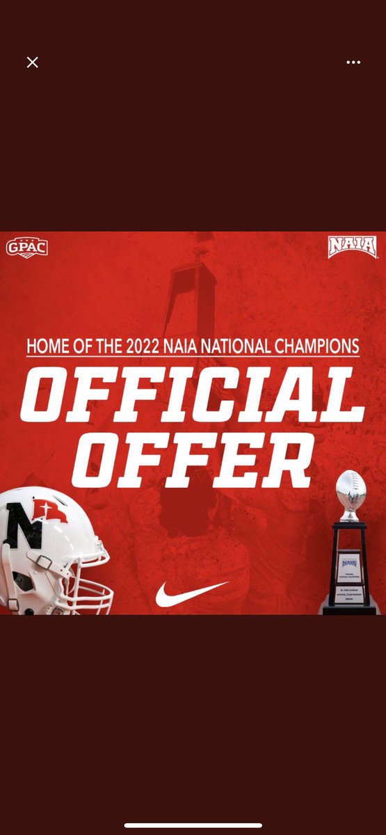 ProutyTyson's tweet photo. Blessed to receive an offer from @nwc_fb. Thank you to @coachmmmcc for the opportunity. 🟥⬜️ https://t.co/GSY59KXt4Z