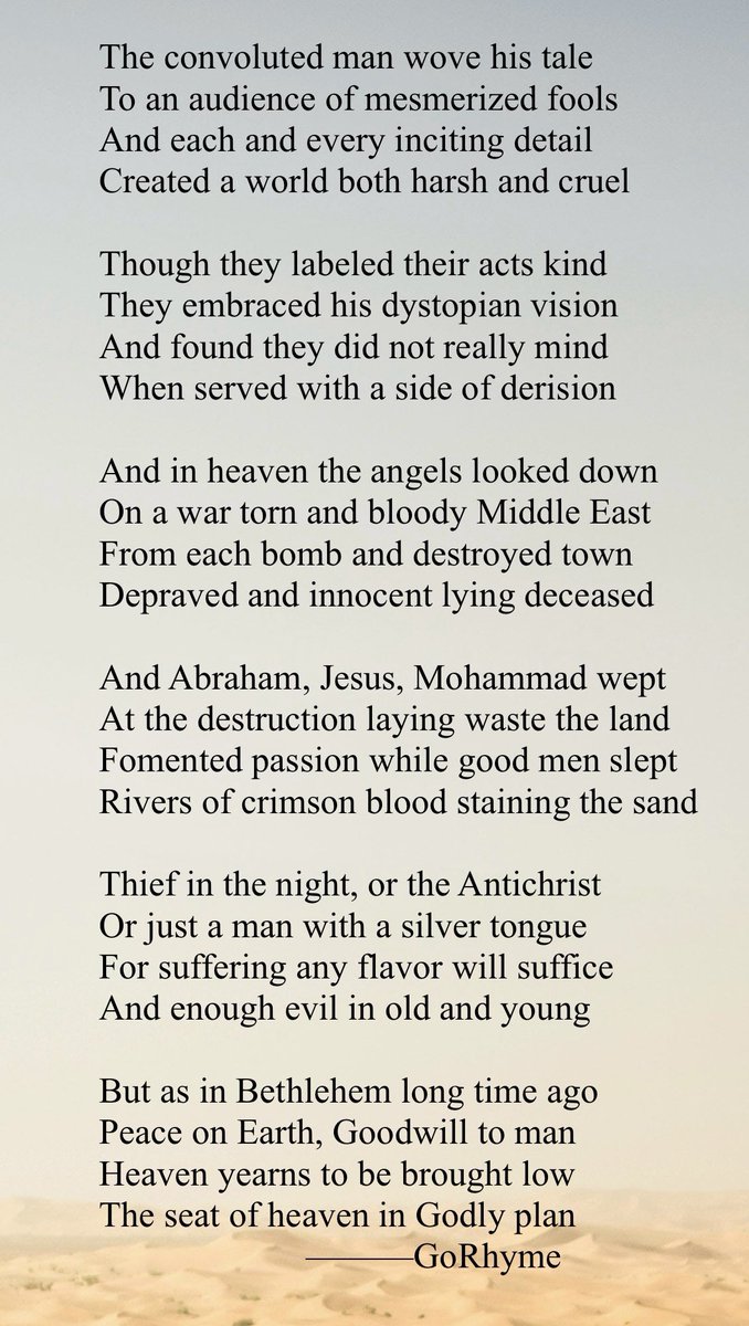 GoRhyming's tweet photo. Poem prompt for convolute and a poem about war and the foolishness and evil of war. #vss365 #convolute #poem #poems #heaven #poetrycommunity #poet https://t.co/uv4Mydn5U2