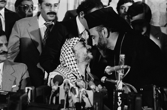 @ZechariahSharab Jerusalem archbishop Hilariion Capucci loved Arafat. He was arrested by Israeli police for smuggling weapons to the West Bank in hi Mercedes. Caught in the possession of grenades, rifles, and over 200 pounds of explosives that he was planning to deliver to the PLO. 
Served 12
