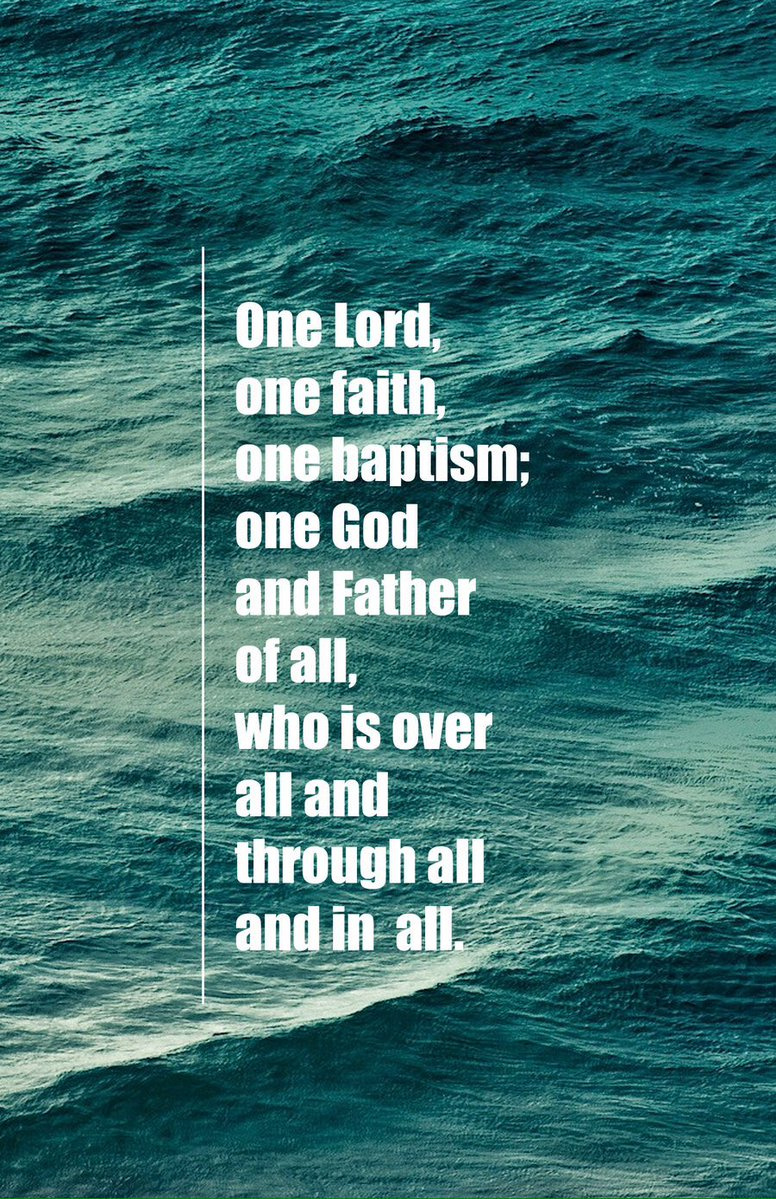 One Lord, one faith, one baptism,. 6 One God and Father of all, who is above all, and through all, and in you all. @terrymayz @darhar981 @SamAngelOfLove @aniyadah @joeyknowstoo @joshuapichard15 @1sunnysidesue @pamgibs64104547 @heinekapp @sunbeltgirl