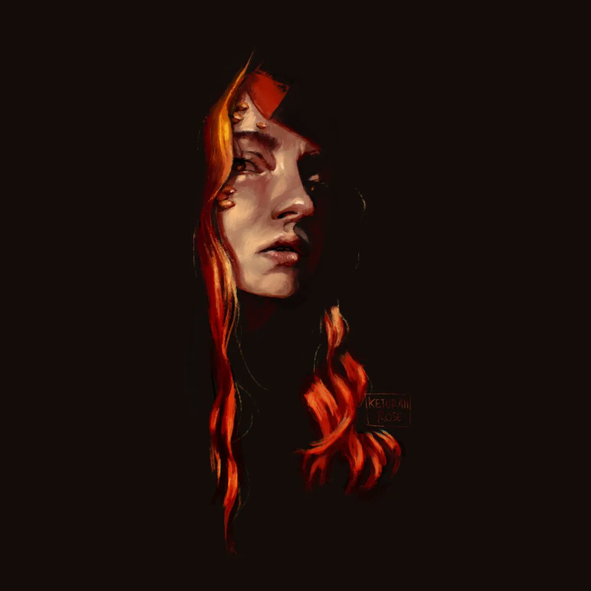 ✨️ give me dramatic lighting, or give me death ✨️
I finally found the time to finish off this sketch I've had on procreate for a lil while now. I had a lot of fun turning her into my character, Ophelia.