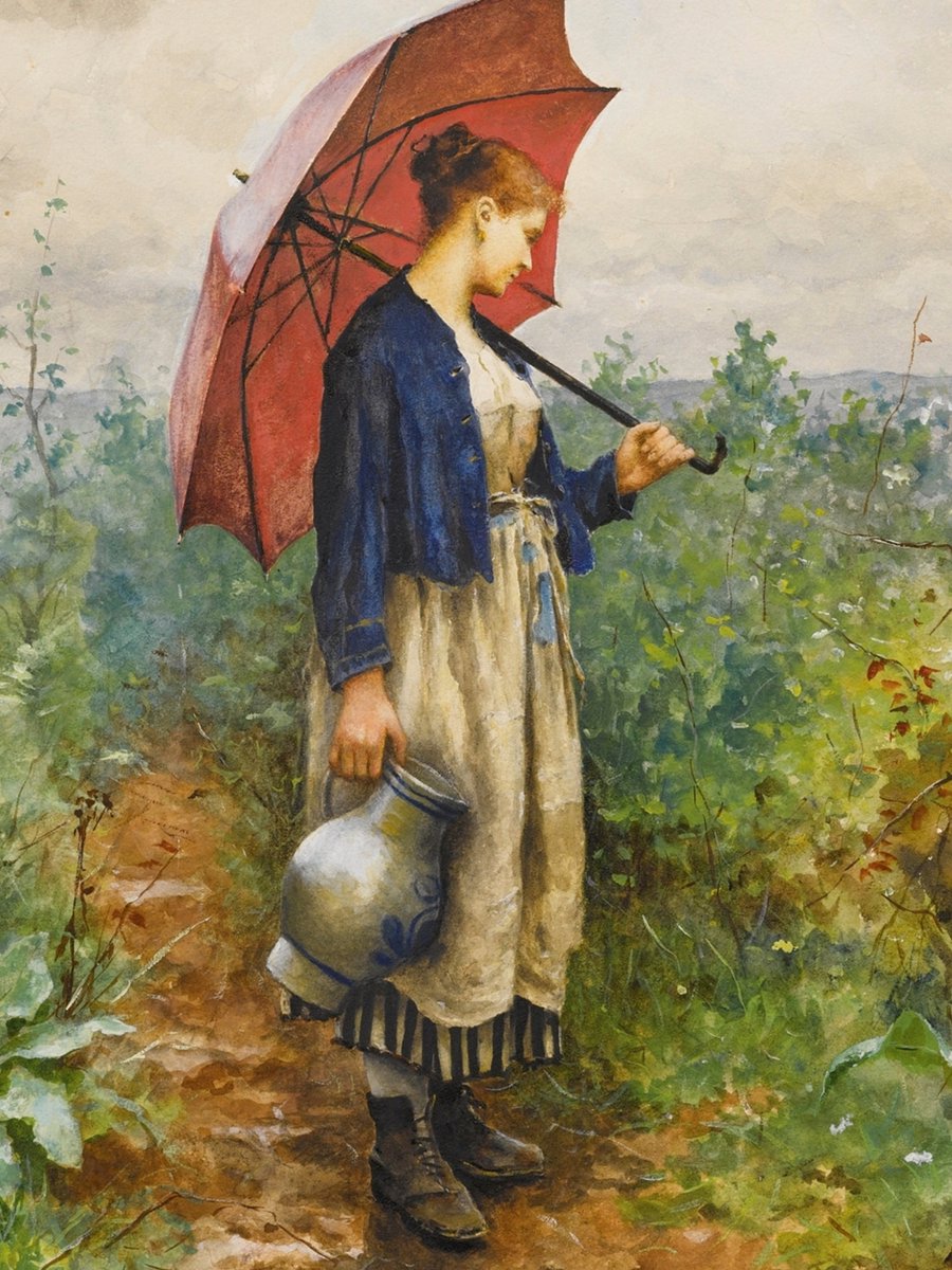 AlexandraSoro's tweet photo. Portrait of a Woman with Umbrella. 
Gathering Water. (1882)
Daniel Ridgway Knight. (1839-1924)🖌️🌹
American Painter.
Figurative. https://t.co/n1JOZBItE0