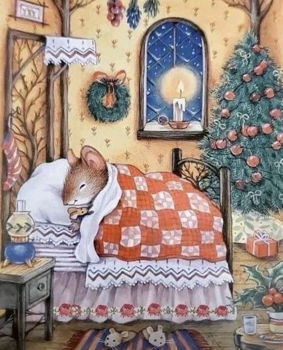 Wishing you a cozy night and sweet dreams 🖤✨ Art by Christa Avabi