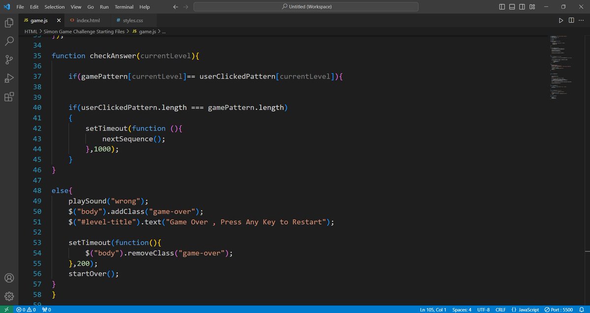 AWebwiz43143's tweet image. #100DaysOfCode #webdevelopment #challenge  
 Day 10:
 
  jQuery
  Almost done with jQuery
  
 The Simon Game :
 Simon is a classic electronic memory game. Players repeat a sequence of colored lights and sounds that progressively lengthen.
#CodingJourney 
#webdeveloper