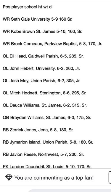 Blessed to receive class 3A All State🙏🏾
