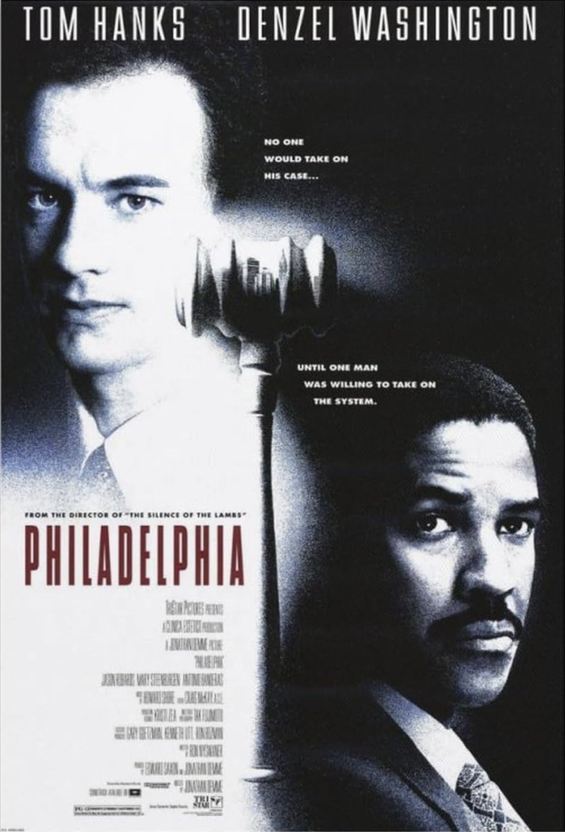 TheLavenderE's tweet photo. #TodayLGBTQhistory Dec. 23, 1993: Philadelphia, one of the first major Hollywood films about AIDS, premieres. Star Tom Hanks goes on to win the Best Actor Oscar the following spring. @AcademyMuseum @TheAcademy #LGBTQIA #AIDS @tomhanks @AmericanFilm https://t.co/XKQo1aIZbg