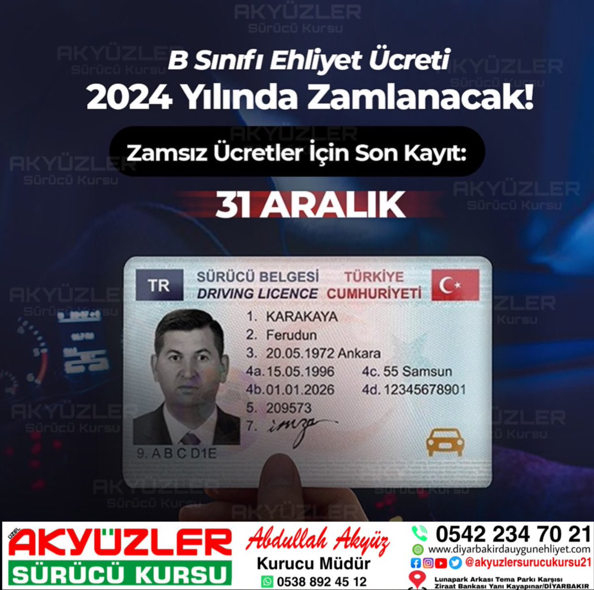 AkyuzlerMTSK's tweet photo. Sektörde Rakipsiz Değiliz Ama BİRİNCİYİZ 👌 👍 

Diyarbakır direksiyon sınavında En Yüksek Başarı Oranı YİNE Akyüzler Sürücü Kursunda 😊💪
.
 Dönem Kayıtlarımız Başlamıştır...

❗️Son Gün  Ayın 10'u❗️

🌐  https://t.co/o6LG76VAdK

☎️ 0542 234 70 21

 ☎️0542 115 70 2 https://t.co/WaXwdQnMjC