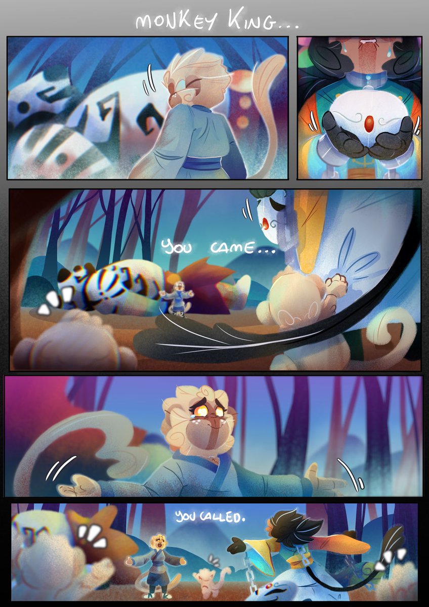 MatteoliElisa's tweet photo. Testing the art style of this thing 
#sixearedmacaque #SunWukong #kidsbooks https://t.co/vOJj5zxlfD