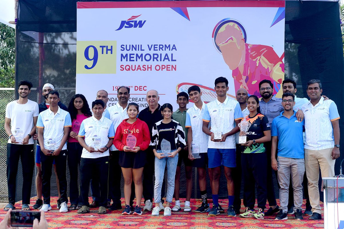 Congratulations to all the Winners🏆 of the 9th JSW Sunil Verma Memorial Tournament an SRFI 4 Star junior Event held at the Jindal Recreation Centre Vasind.This Event Marked the final National Circuit Open Event for the year . See you all next year with many exciting events⭐️🙌🏻