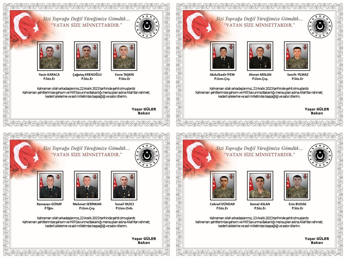 VATAN SİZE MİNNETTARDIR 🇹🇷