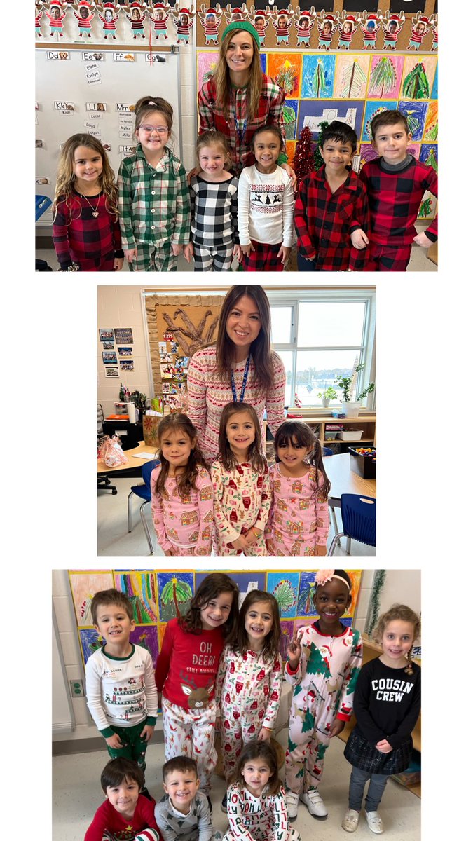 MsPartland's tweet photo. Wishing everyone a restful break and a Merry Christmas from our silly and cozy kinder crew!🎄❤️ https://t.co/6Iz7K4aCG1