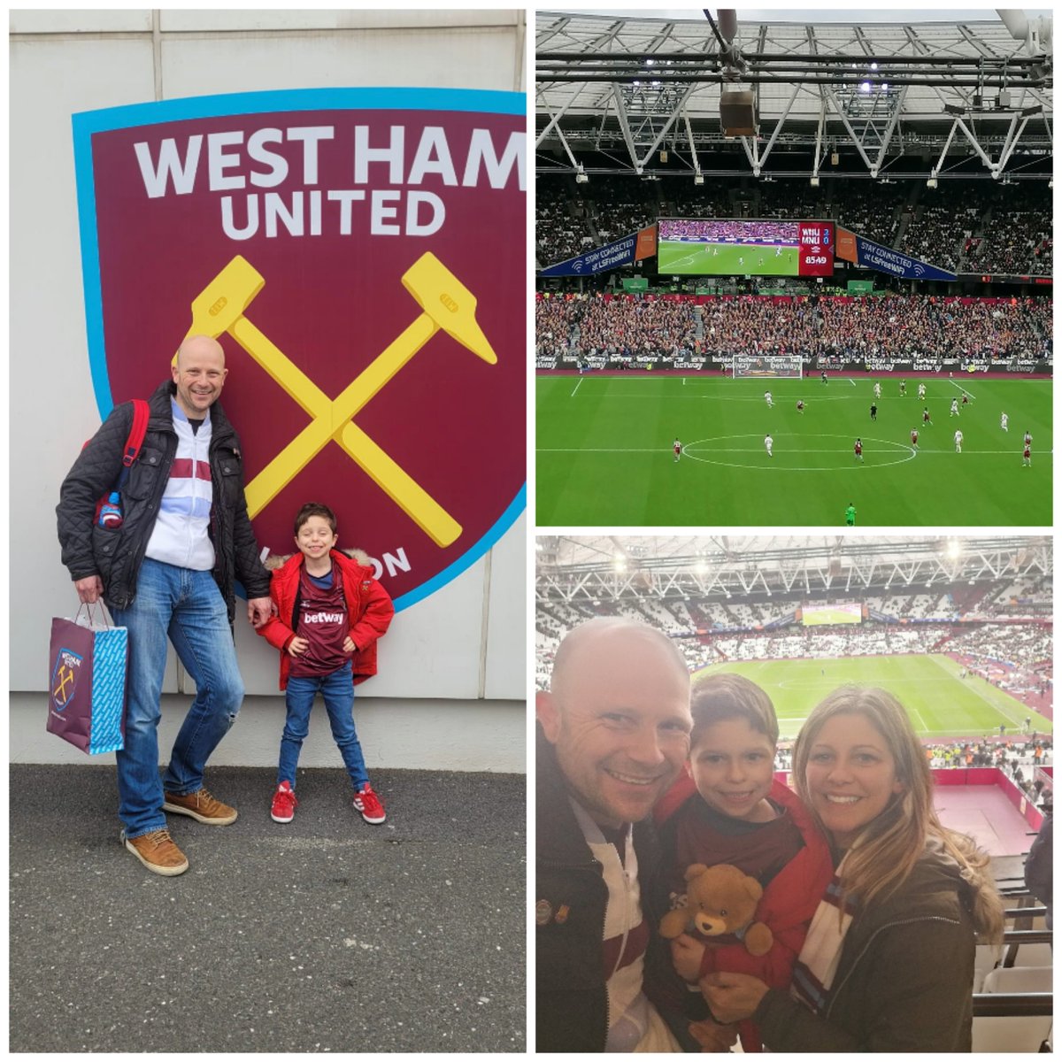 First ever game for my 6yr old, what a time to be growing up a hammer ⚒️#whufc #WestHamUnited #westhamway