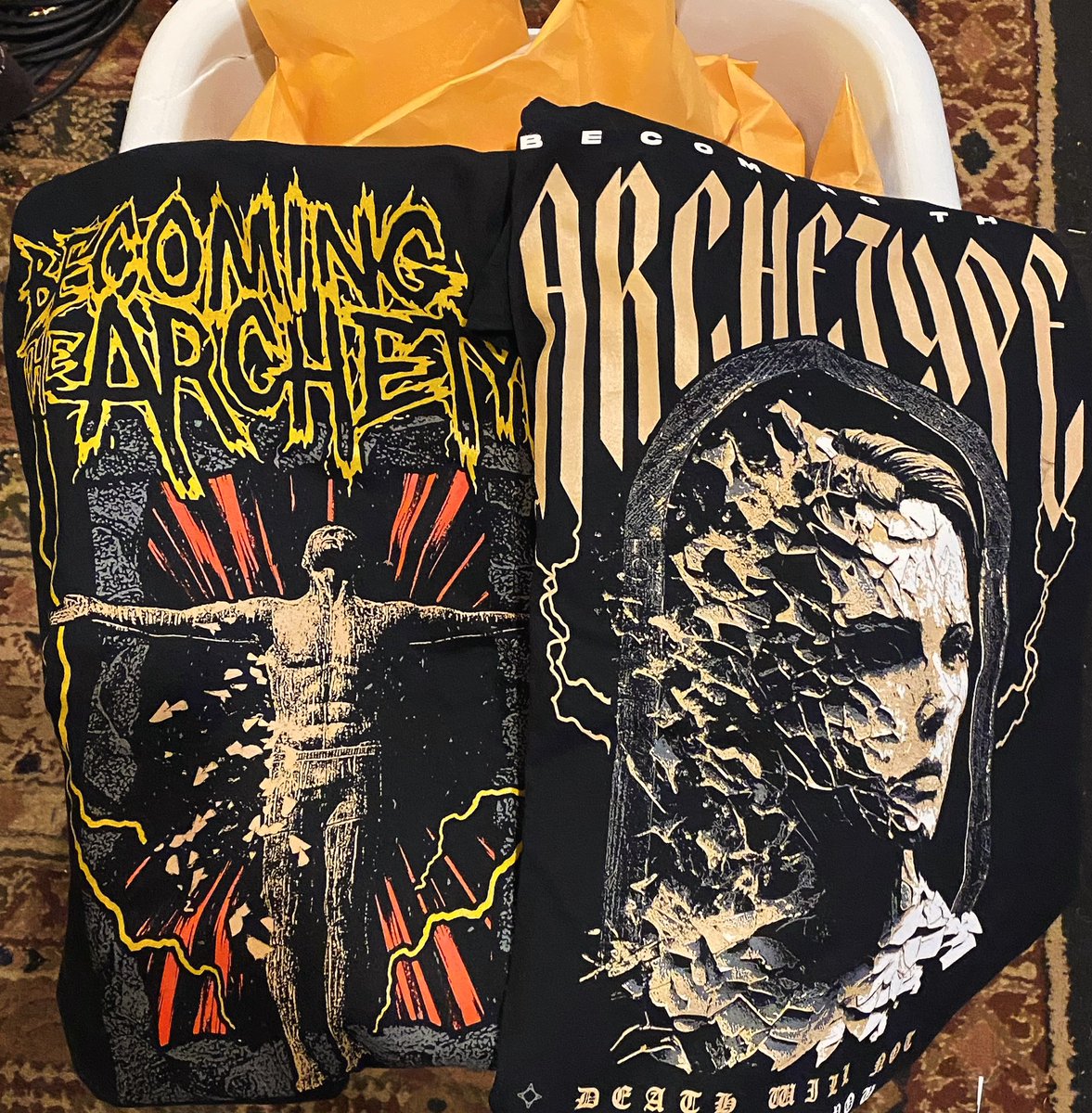 All pre-orders have now shipped and our new shirts are in-hand!

They look beautiful, and they’re in stock now for all who wanna grab one while they last. 

Becomingthearchetype.bigcartel.com