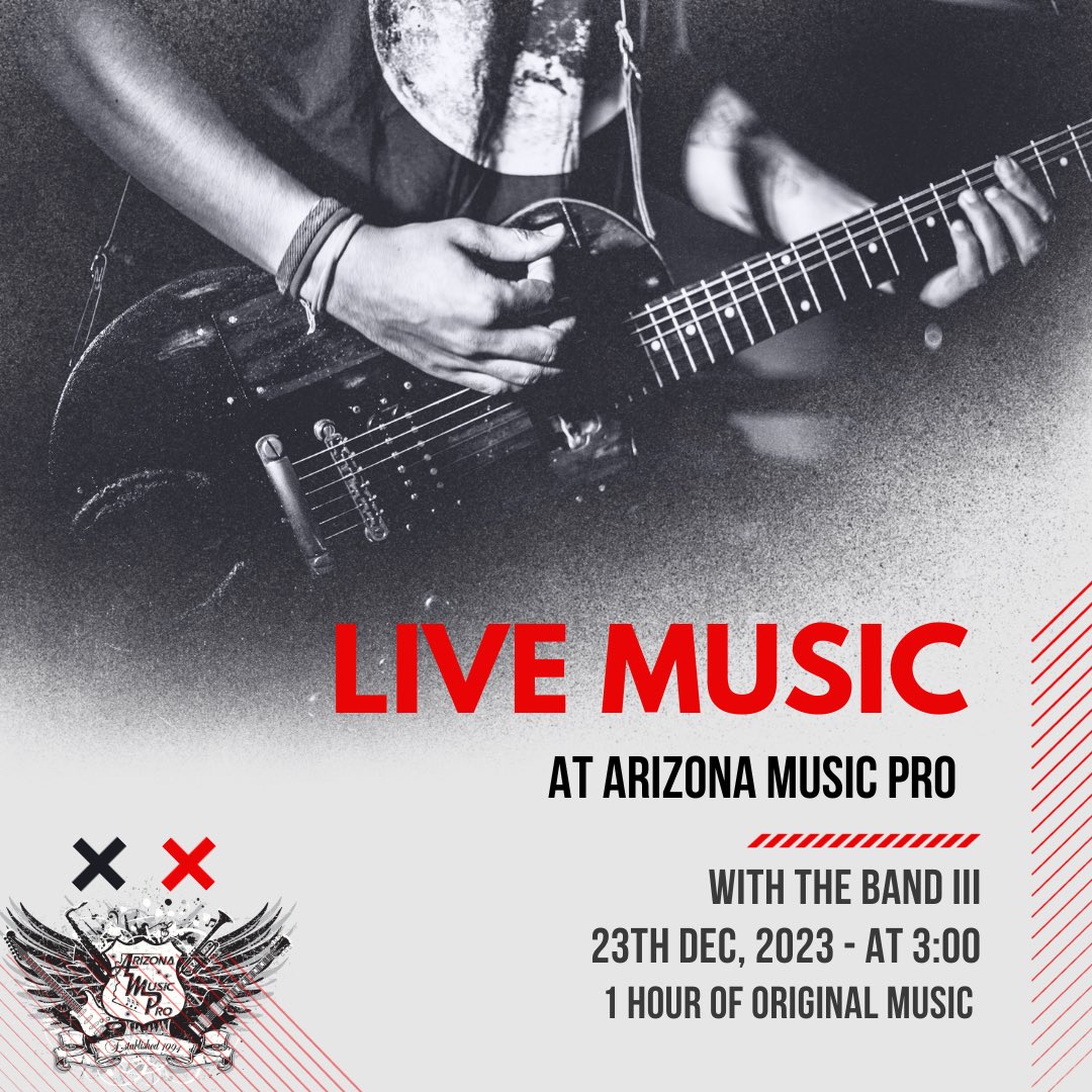 Today at 3pm! Looking for live music? Look no further, catch the band III for an hour of original alt rock music right here at AMP!