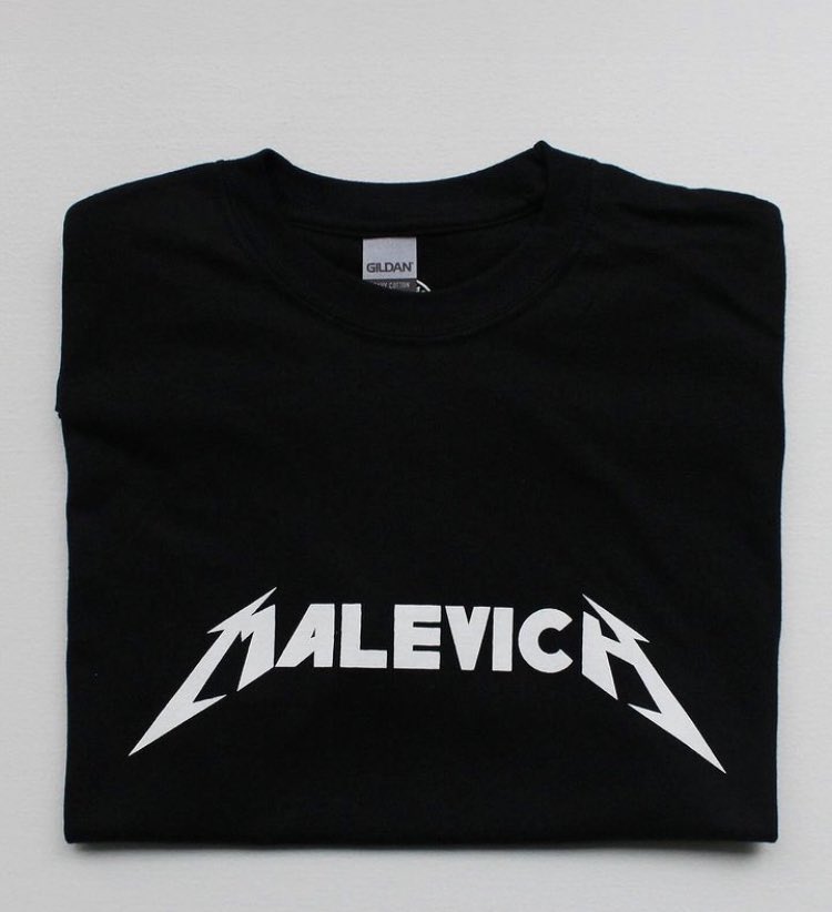 Really want the Malevich/Metallica shirt Juan Bolivar designed for the Merchbau exhibition