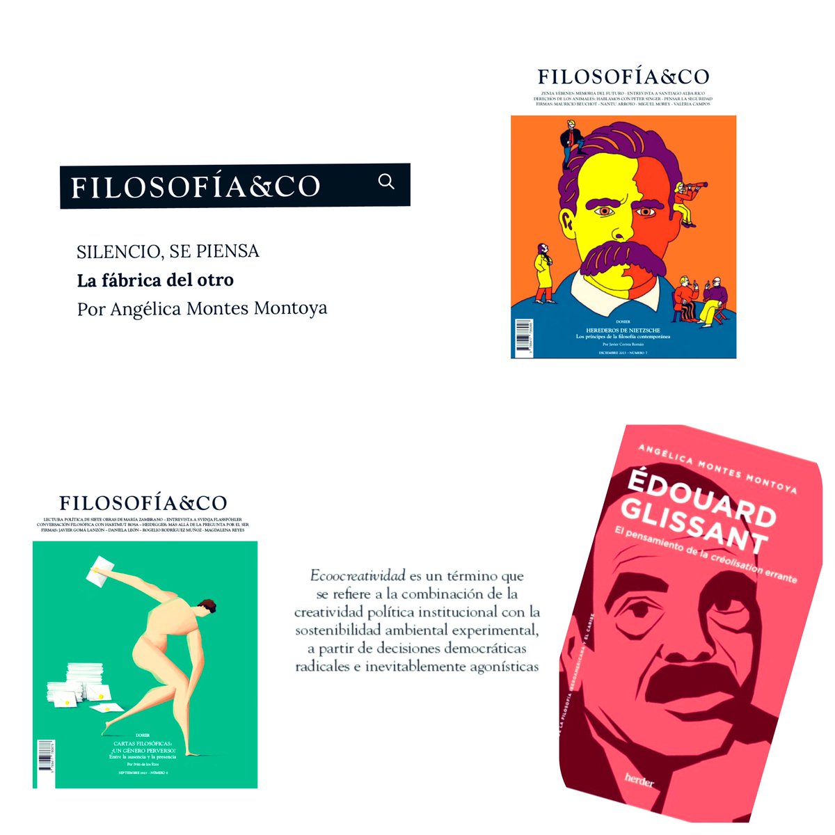 #2023 inicio bien y cierra un año de buena escritura. Mi 📖 sobre la identidad compleja, su condición créole #Glissant fue publicado por la prestigiosa <a href="/herderbarcelona/">Herder Editorial</a> y 2 artículos publicados en <a href="/_filco/">FILOSOFÍA&CO</a> Un apoyo sólido a mi trayectoria académica. Nadie es profeta en su  🌍 🤓