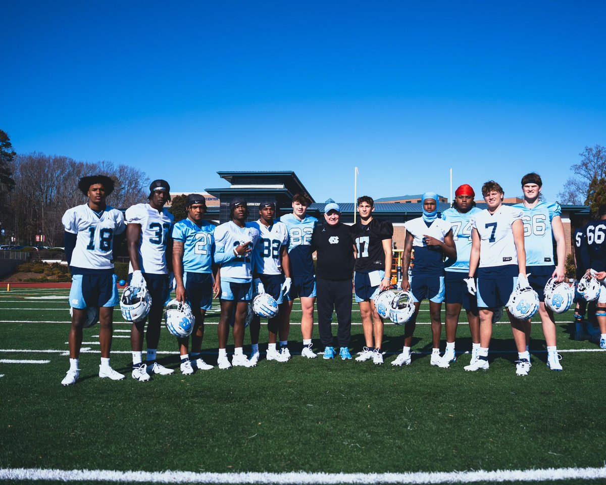 Carolina Football (@uncfootball) on Twitter photo We had a bunch of early enrollees join us for our first practice in Charlotte🐏
18 <a href="/JaidenPatters15/">Jaiden Patterson</a>
33 <a href="/csimpson25/">Curtis Simpson</a>
21 <a href="/daviongause7/">Bullet</a>
26 <a href="/TheTyshunWhite/">TyShun White “Ty”</a>
32 <a href="/_4Jalon/">Jalon “JT” Thompson</a>
82 <a href="/ryanward__1/">Ryan Ward</a>
17 <a href="/michaelm_18/">Michael Merdinger</a>
8 <a href="/ZionFerguson8/">Zion Ferguson 1 𝖔𝖋 1 ✞︎</a>
74 <a href="/Desmondjack58/">Desmond Jackson</a>
7 <a href="/ashton_woods7/">Ashton Woods</a>
66 <a href="/AndrewRosinski2/">Andrew Rosinski</a> We had a bunch of early enrollees join us for our first practice in Charlotte🐏
18 <a href="/JaidenPatters15/">Jaiden Patterson</a>
33 <a href="/csimpson25/">Curtis Simpson</a>
21 <a href="/daviongause7/">Bullet</a>
26 <a href="/TheTyshunWhite/">TyShun White “Ty”</a>
32 <a href="/_4Jalon/">Jalon “JT” Thompson</a>
82 <a href="/ryanward__1/">Ryan Ward</a>
17 <a href="/michaelm_18/">Michael Merdinger</a>
8 <a href="/ZionFerguson8/">Zion Ferguson 1 𝖔𝖋 1 ✞︎</a>
74 <a href="/Desmondjack58/">Desmond Jackson</a>
7 <a href="/ashton_woods7/">Ashton Woods</a>
66 <a href="/AndrewRosinski2/">Andrew Rosinski</a>