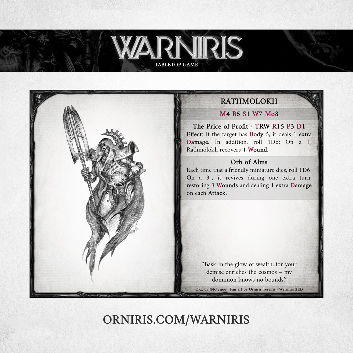 Character illustration for totesjoe 💀 Orniris.com #warhammerfanart #warhammerart #warhammer #warhammer40000 #warhammer40k #necrons #grimdark #characterart #characterillustration #paintingwarhammer #overlord
