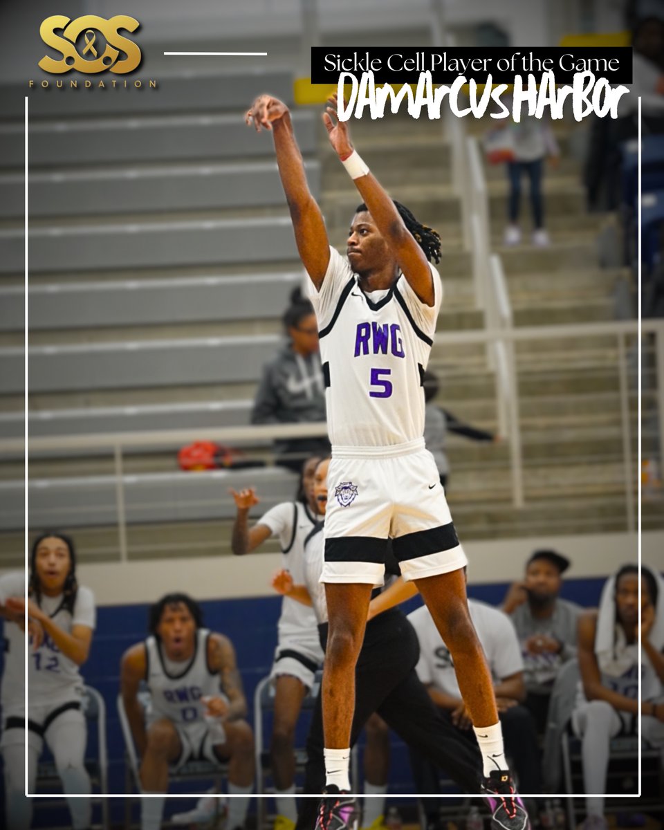 SOSFOUNDATIONOK's tweet photo. Player of the Game -

Day 2: Game 2 - RWG Academy

Sickle Cell Player of The Game: @HarborDamarcus 

#SOSFoundationClassic https://t.co/wb4PeVYZim