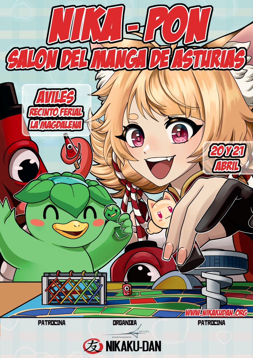 ¿Ya te has enterado? #NikaPon regresará a #Avilés los días 20 y 21 de abril de 2024. Además, traerá a #Asturias el Campeonato Nacional de Vampire: The Eternal Struggle. Una cita cargada de novedades que no te puedes perder! nikakudan.org/p/proximo-nika… #vtes #salondelmangadeasturias